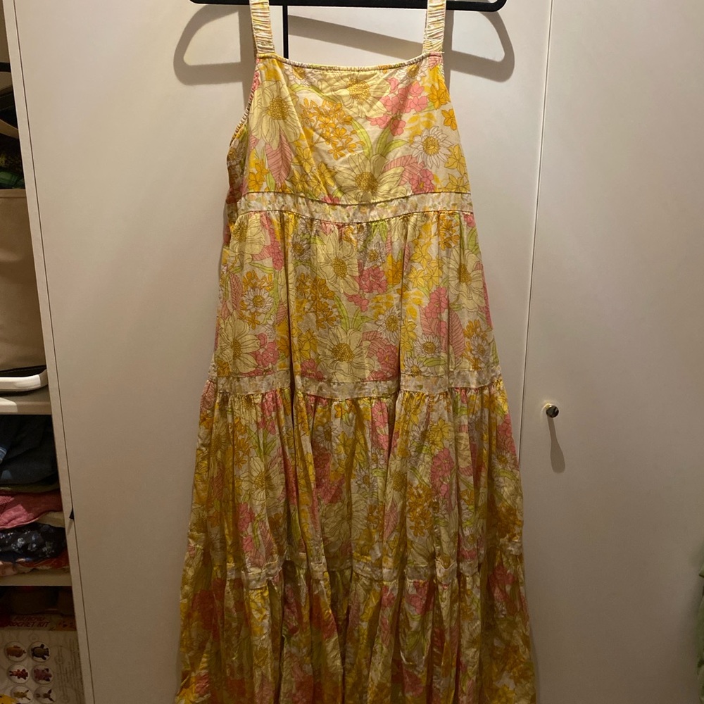 Floral Yellow and Pink Sundress
